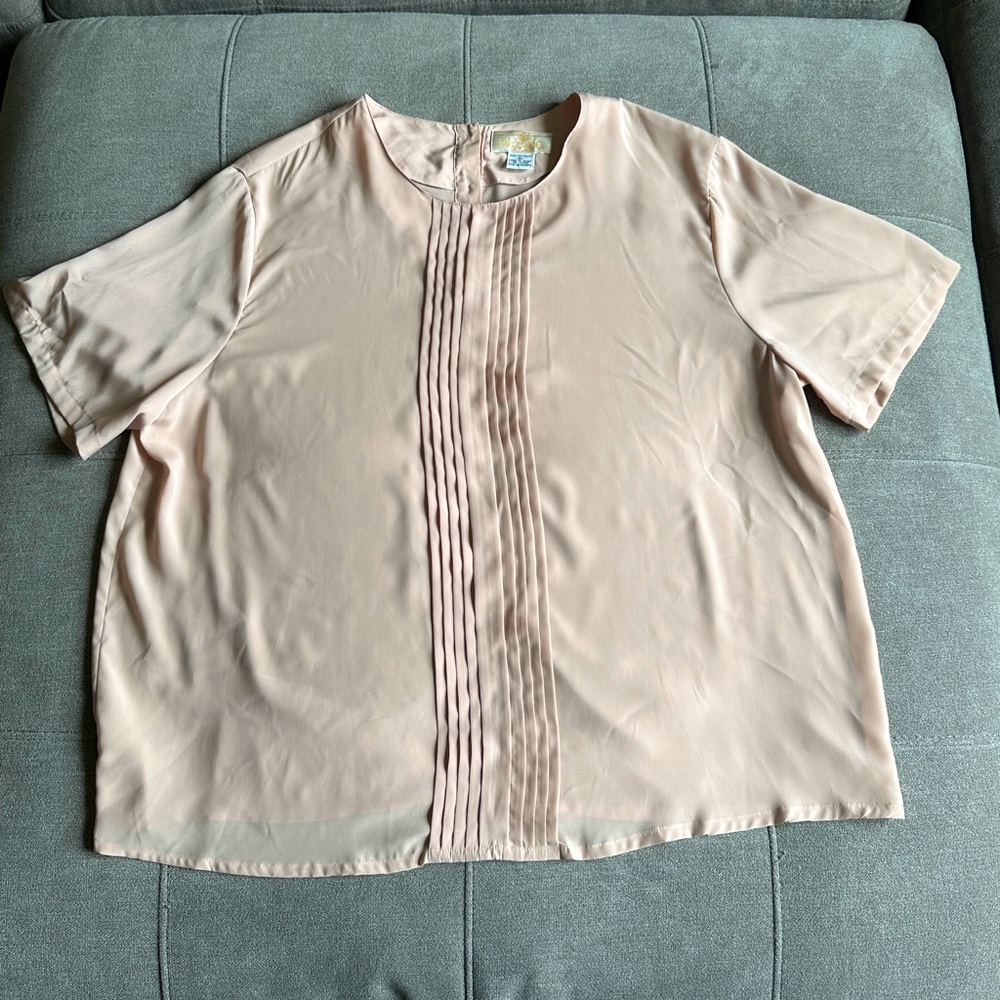 Vintage Women's Woodward Blush/Cream Top